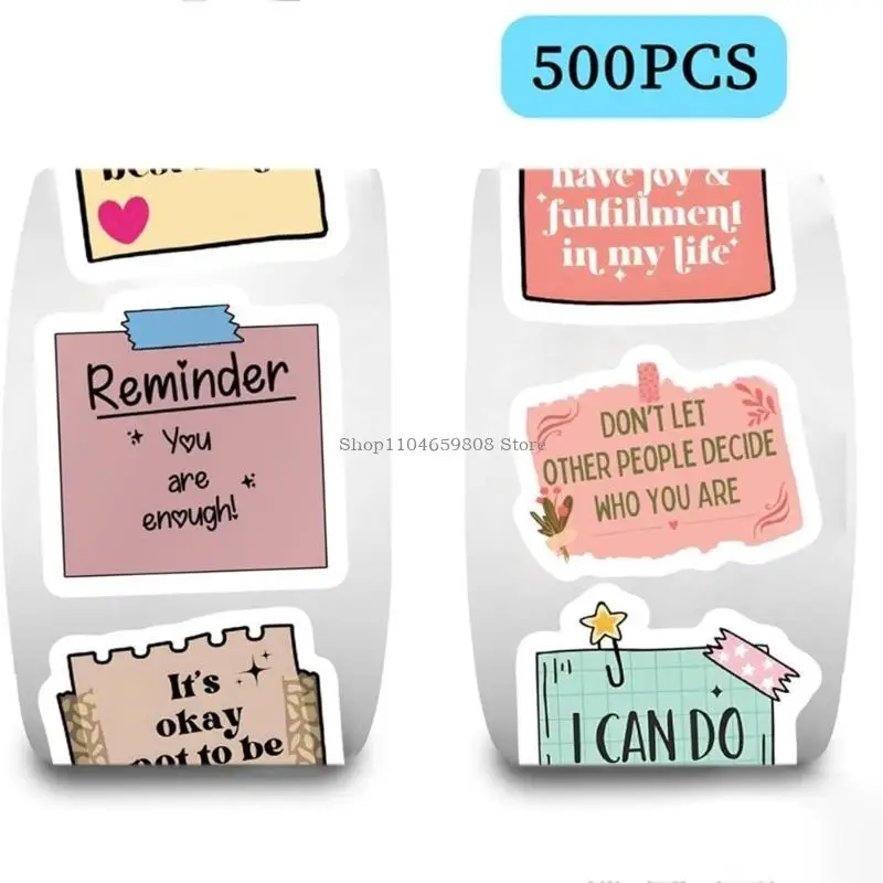 

500Counts Inspirational Sticker Water Resistant Aesthetic Sticker for Laptop Scrapbook Journal Phone Case Skateboard