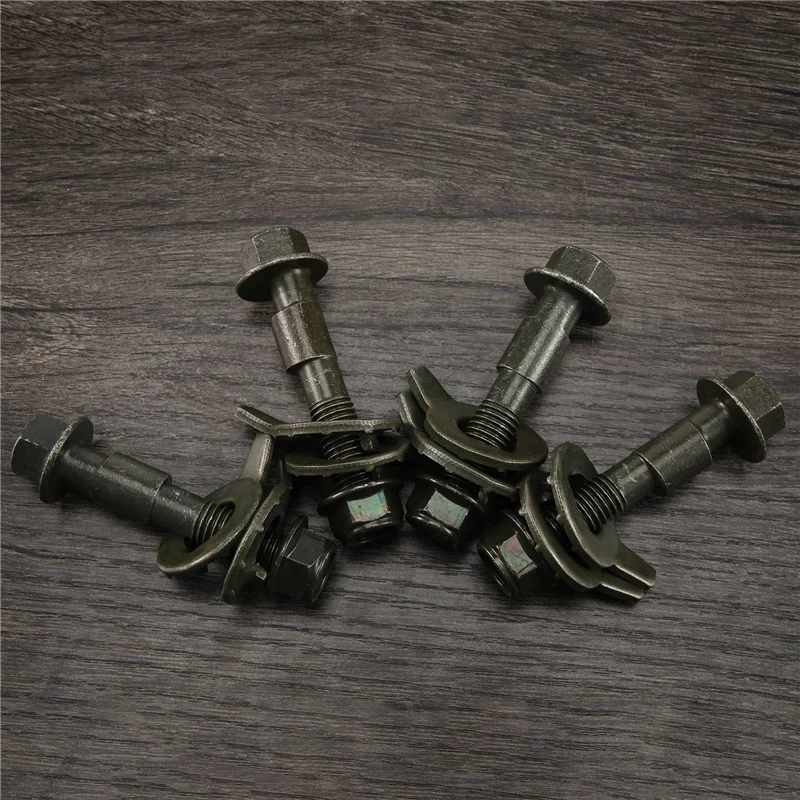 

AU34-4Pcs 14Mm Steel Car Four Wheel Alignment Adjustable Camber Bolts 10.9 Intensity
