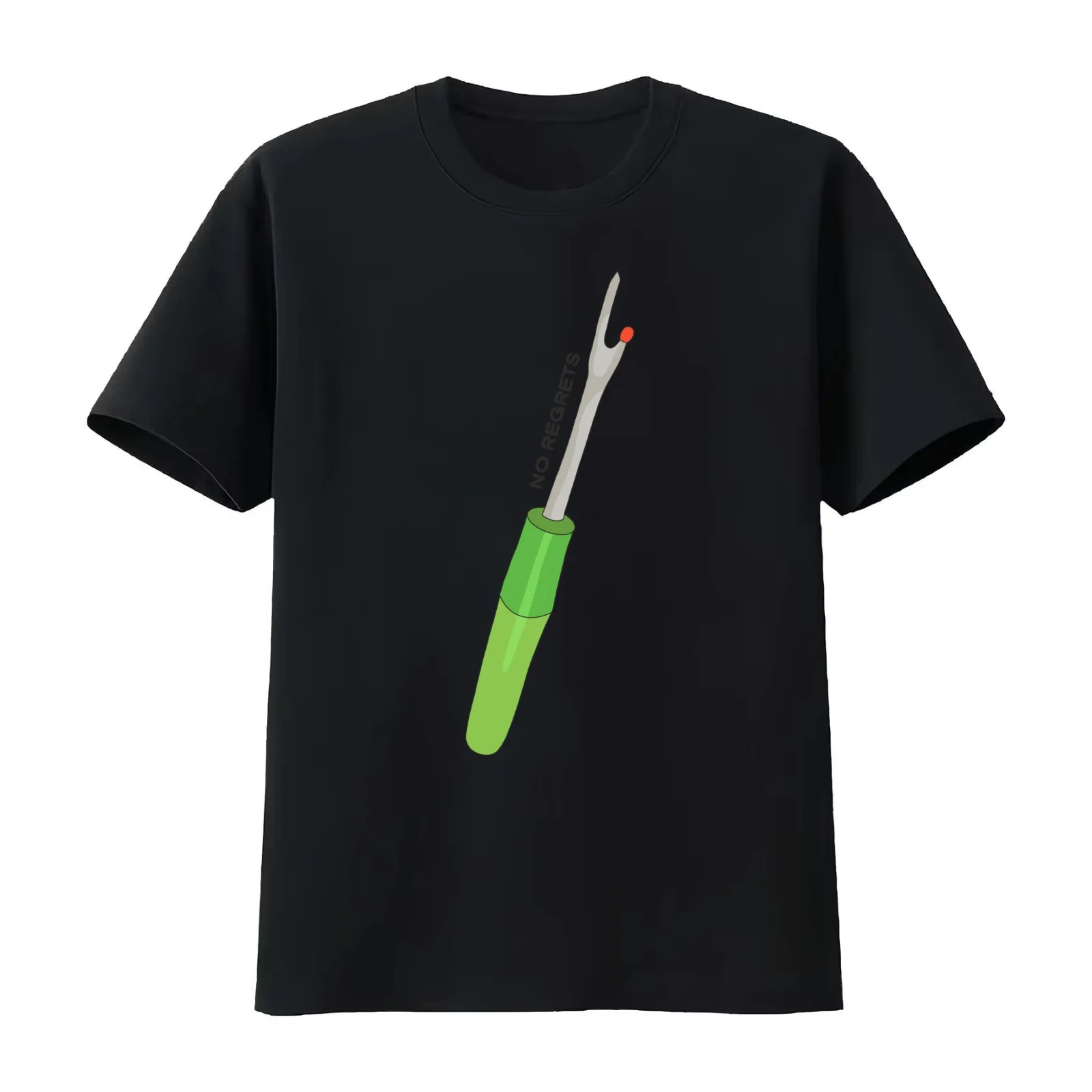 No regrets seam ripper T-Shirt Summer Casual Cotton Tee Oversized Streetwear Tops Vintage Graphic Print Unisex Men Women