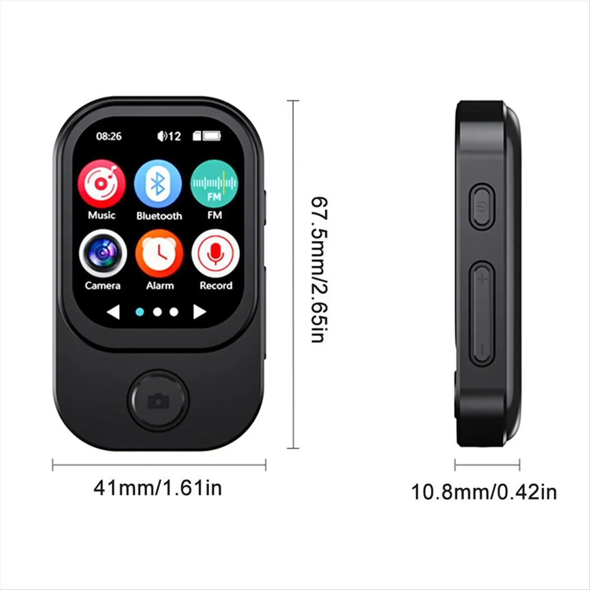 A86G NEW MP3 Player 2.01 Inch Touch Screen Music Player with BT 5.4 Portable Player for Kids and Sports,Portable Player Walk Man