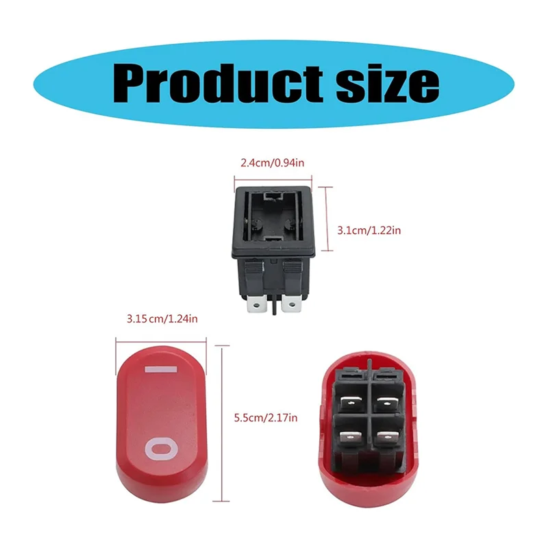 A86I-4Pcs botão interruptor de energia elétrica à prova dwaterproof água fácil instalação interruptor substituir acessórios aspirador pó
