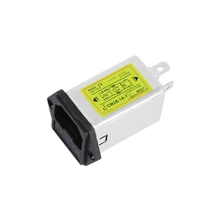 TOMZN IEC inlet module AC power socket with fuse EMI filter 6A 115V/250V 50HZ/60HZ