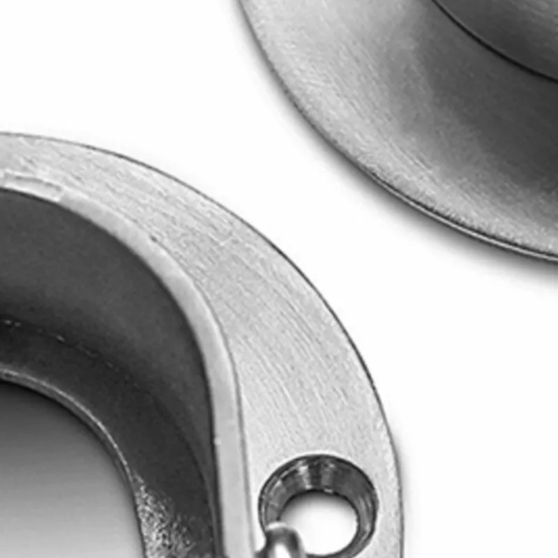 2/4PCS Thick Stainless Steel Tubular Bracket Socket Storage Holder For Wardrobe Bar Shower Curtain Cabinet Pole Socket Brackets view 2