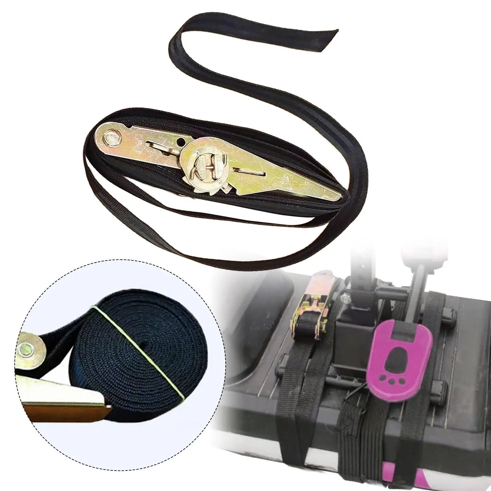 Nylon Fastening Tie Down Strap Self Retracting Ratchet Cargo Strap for Trucks Trailers Motorcycle Secure Transport Nylon Fastening Tie Down Strap Self Retracting Ratchet Cargo Strap for Trucks Trailers Motorcycle Secure Transport