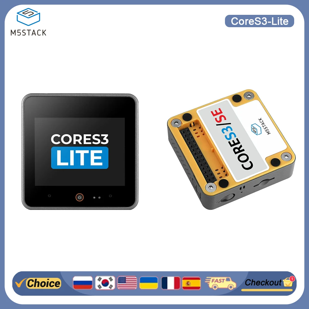 M5Stack CoreS3-Lite ESP32-S3 IoT Controller w/ Touch Screen, Camera, Mic, IMU, Wi-Fi, for Smart Home/Robot