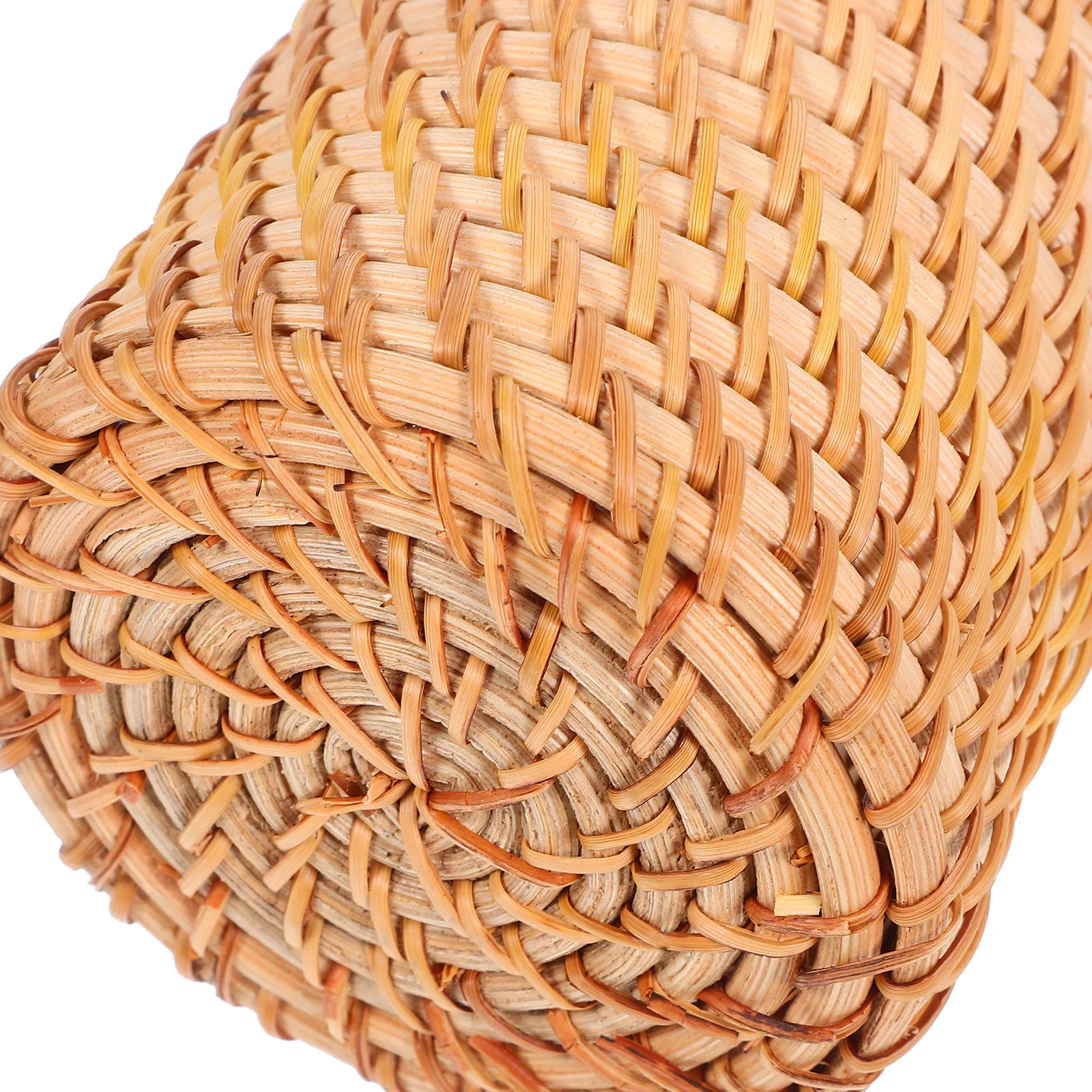 خمر الروطان حامل قلم المنسوجة يدويا منظم سطح المكتب المستقر لمكتب القرطاسية تخزين حامل قلم سلة مكتب مكتب دائري #6