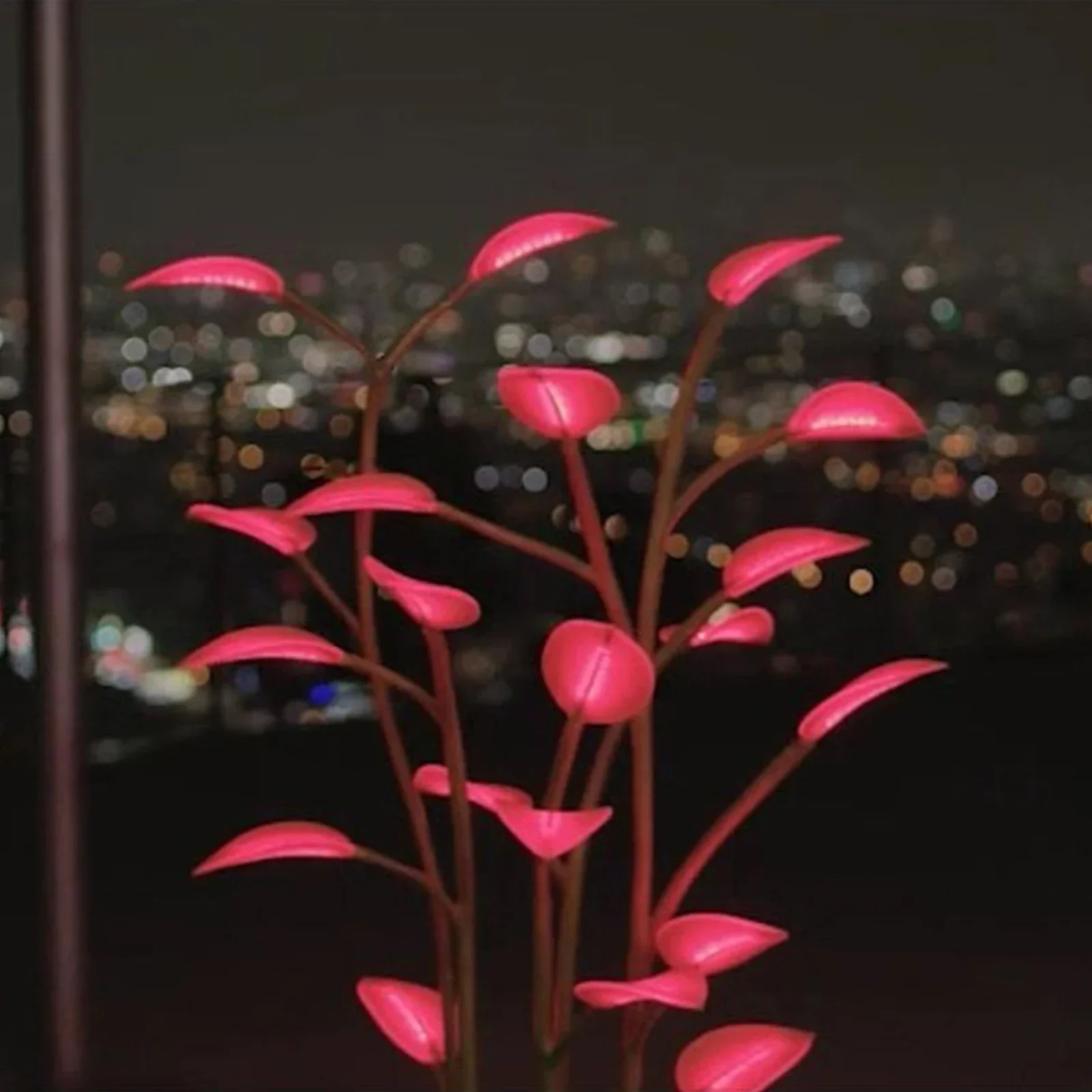 4pcs/set Magical Glowing Potted Plant Houseplant LED Color-Changing Artificial Plants Gorgeous Plant Branch Light Home Decor
