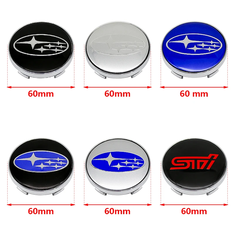 4Pcs 56MM Car Wheel Center Emblem Sticker 60mm Hub Cover Badge for Subaru Outback Legacy Forester Impreza Tribeca WRX DRL XV STI - view 4