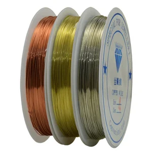 1 لفة 0.2 / 0.3 / 0.4 / 0.5 / 0.6 / 0.8mm الثقيلة الأسلاك النحاسية DIY حبة سلك سوار قلادة المجوهرات صنع الملحقات الكابلات الأسلاك 6 مجموعة مبيعات رئيسية لصنع سوار - No2