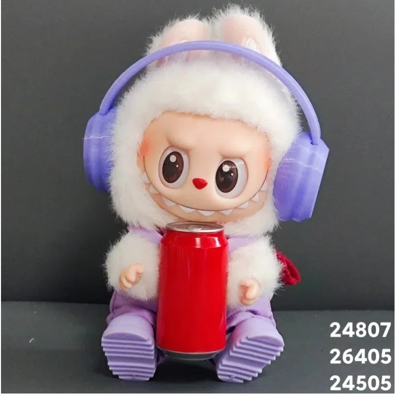 17cm Labubu Clothes Accessories Pull Cloth Cola Happiness Factor Labubu Clothes New Year's Set Doll Outfit Have Shoe waist bag