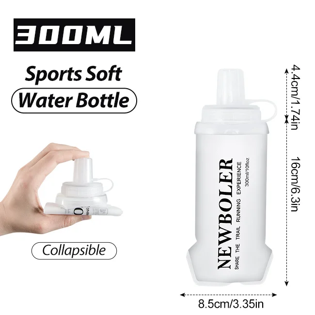 NEWBOLER TPU Outdoor Sport Klappbare Weiche Flasche Trinken Tragbare Wasserflasche für Laufen Camping Wandern Fahrrad Fitness Wasserbeutel