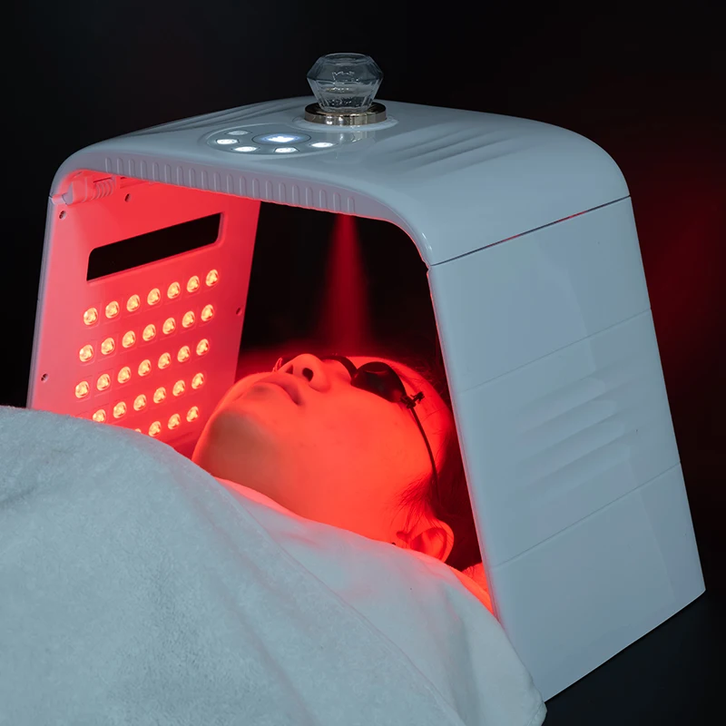 7 Colors LED Photon Machine With Nano Spray Skin Moisturizing Face&Body Mask Salon SPA Home Use Skin Rejuvenation Acne Skin Care