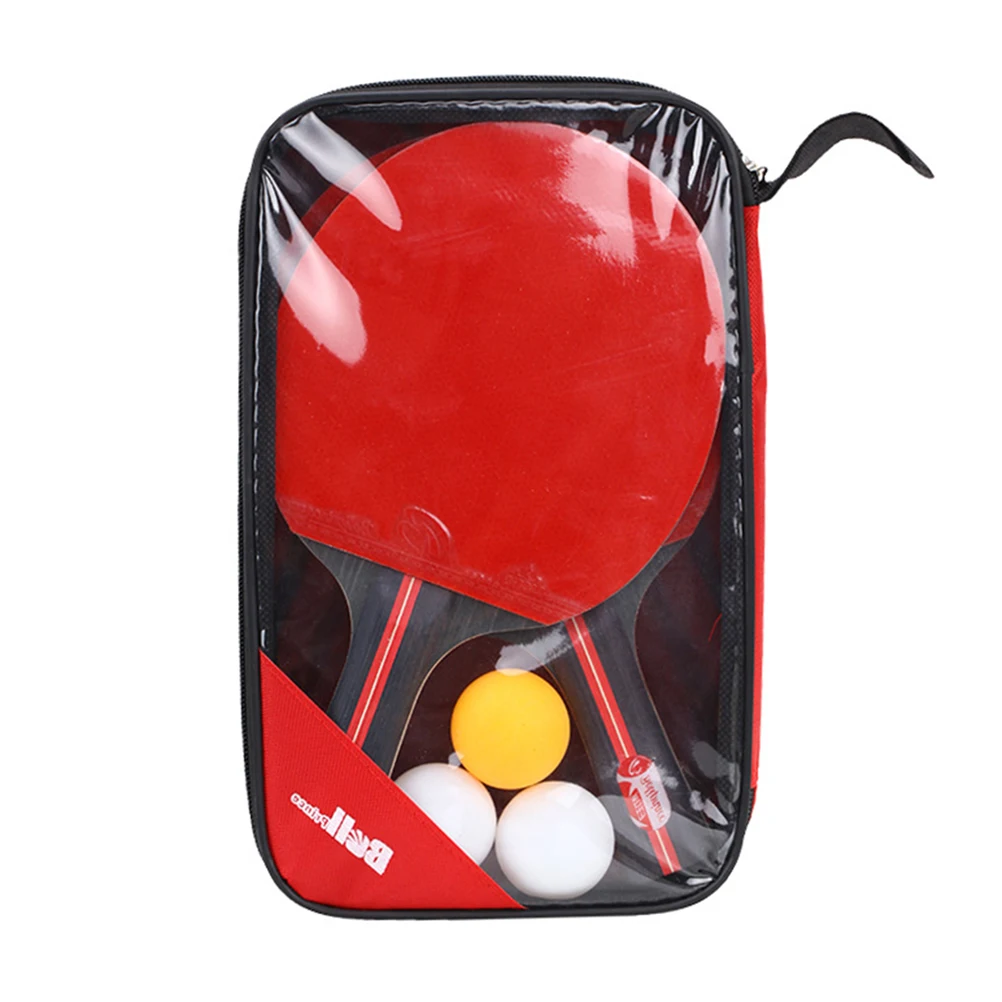 

Table Tennis Racket Set Horizontal Suit Pong Paddle Wooden Balls Child Professional Players Conical H Ergonomic Strong