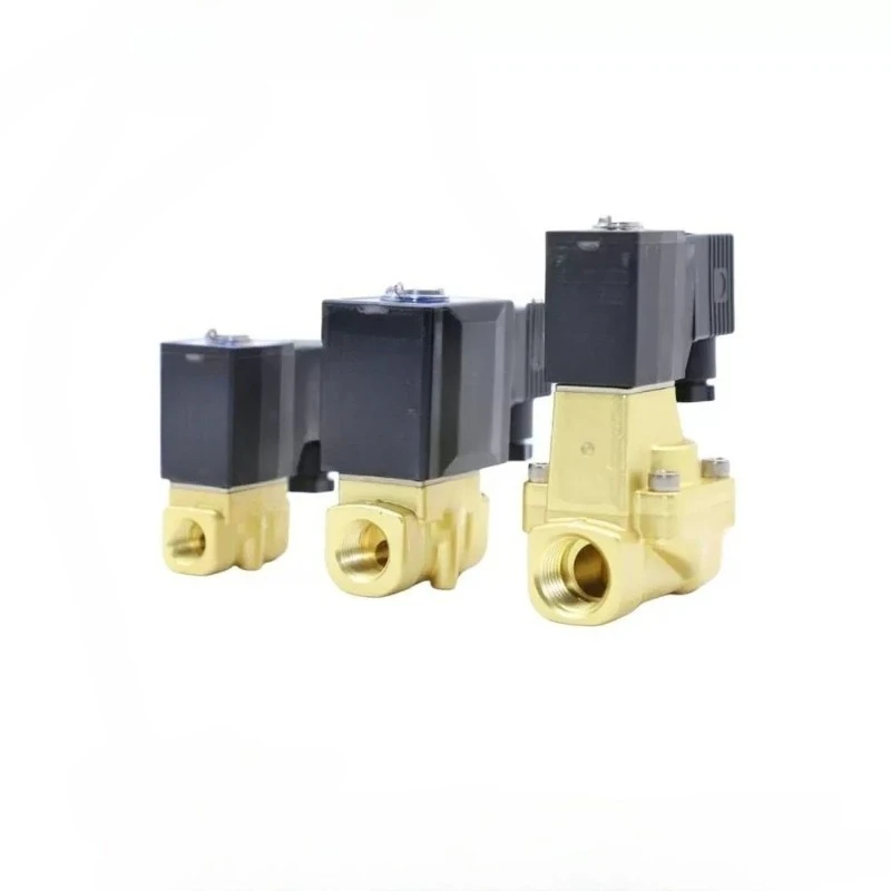 Brass two-position two-way water gas oil solenoid valve
