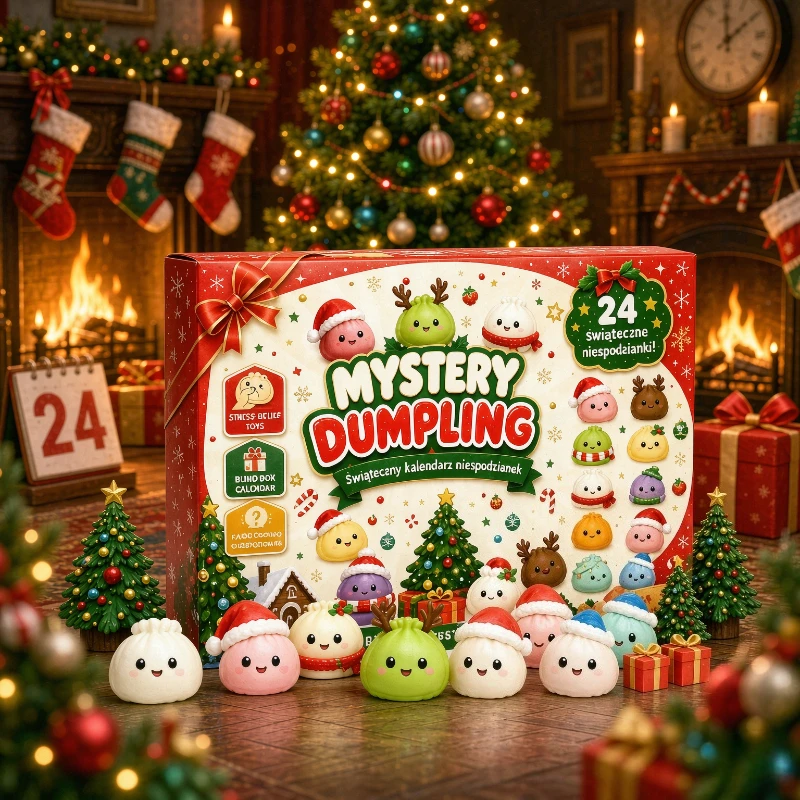 2026 Christmas Squishy Advent Calendar 24 Days Countdown Surprise Box Dumpling Slow Rebound Squishies Sensory Squeeze Gift