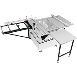 WJ106 Portable Woodworking Sliding Table Saw Multi-Functional Precision Rocker Aluminium Woodwork Cutting Retractable Workbench