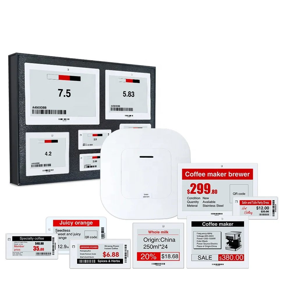 3.52 Inch Digital Smart Label Wireless E-ink Epaper Display Tag Electronic Price Label ESL for Supermarket