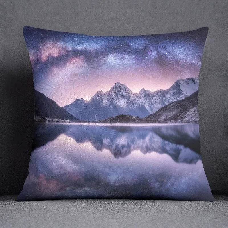 Snow Sky Pattern Collection  Polyester  Gift Home Office Decor  Bedroom Sofa Car Cushion Cover case