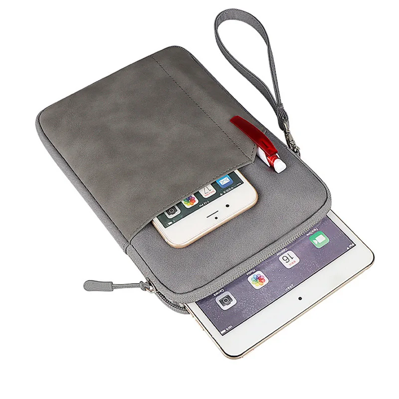 

for Samsung Galaxy Tab S10 Lite Tablet Carry Bag Lanyard Outer Pocket Zip Storage Pouch Waterproof Sleeve Velvet Lining Bumper