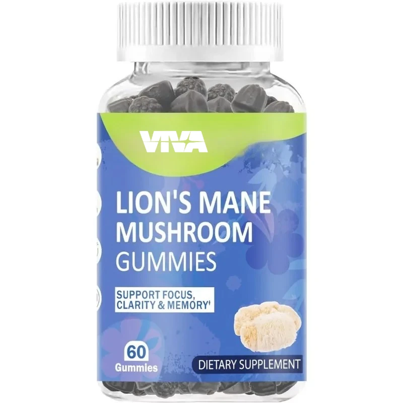 Lion Mane Mushroom Gummies, 1000mg, Vegan and Gummies, Gummies, Mixed Berry Flavor, 60 gummies view 2