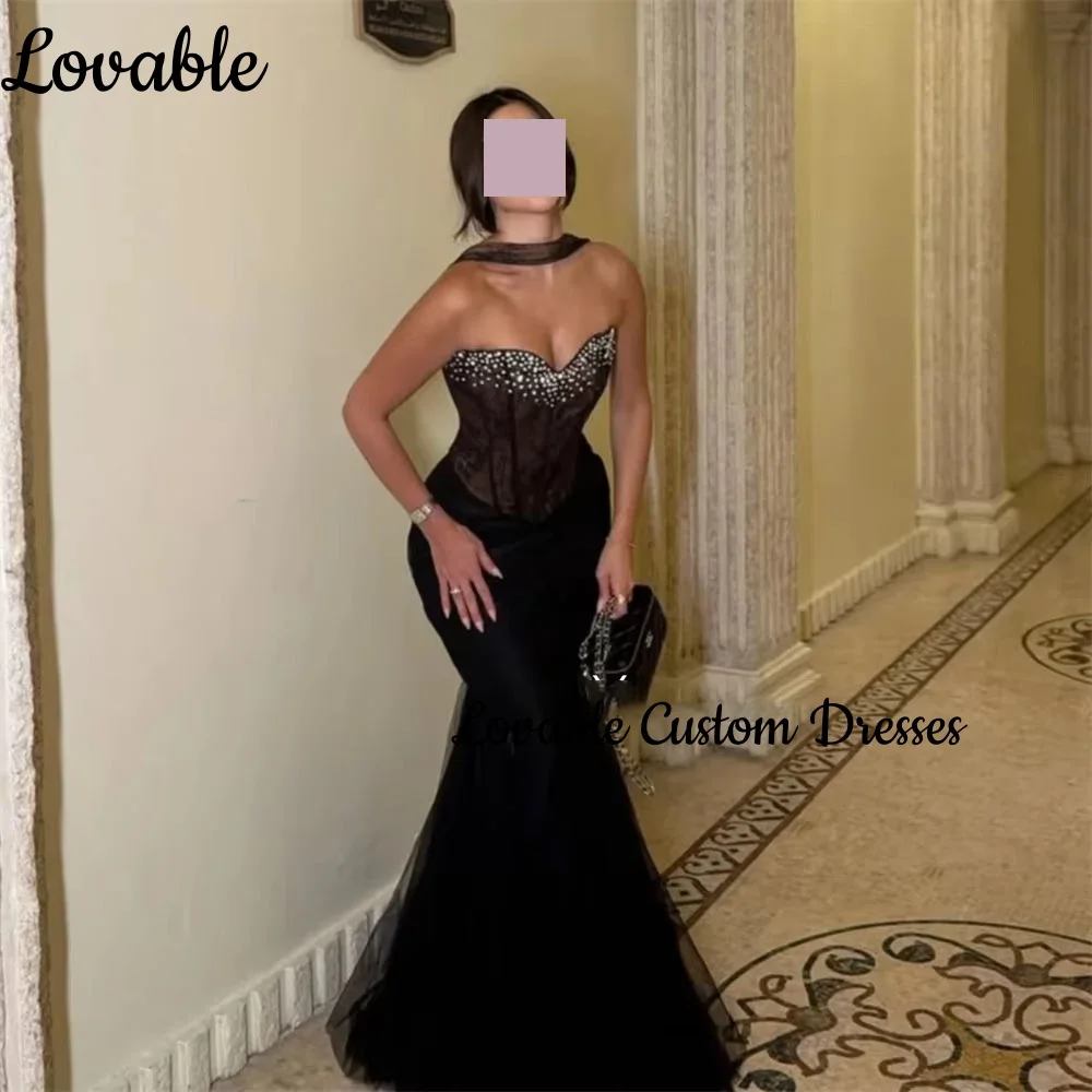 فستان حفلات الزفاف في دبي مخصص على شكل قلب حورية البحر فستان مكشكش للنساء أنيق فاخر بطول الأرض وسحاب حتى فساتين لحفلة موسيقية