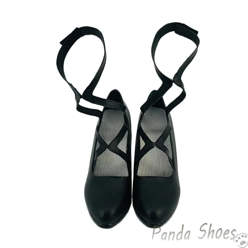 Genshinimpact fatui cosplay sapatos anime jogo cos botas longas pretas mulheres fatui cosplay traje prop sapatos para con dia das bruxas