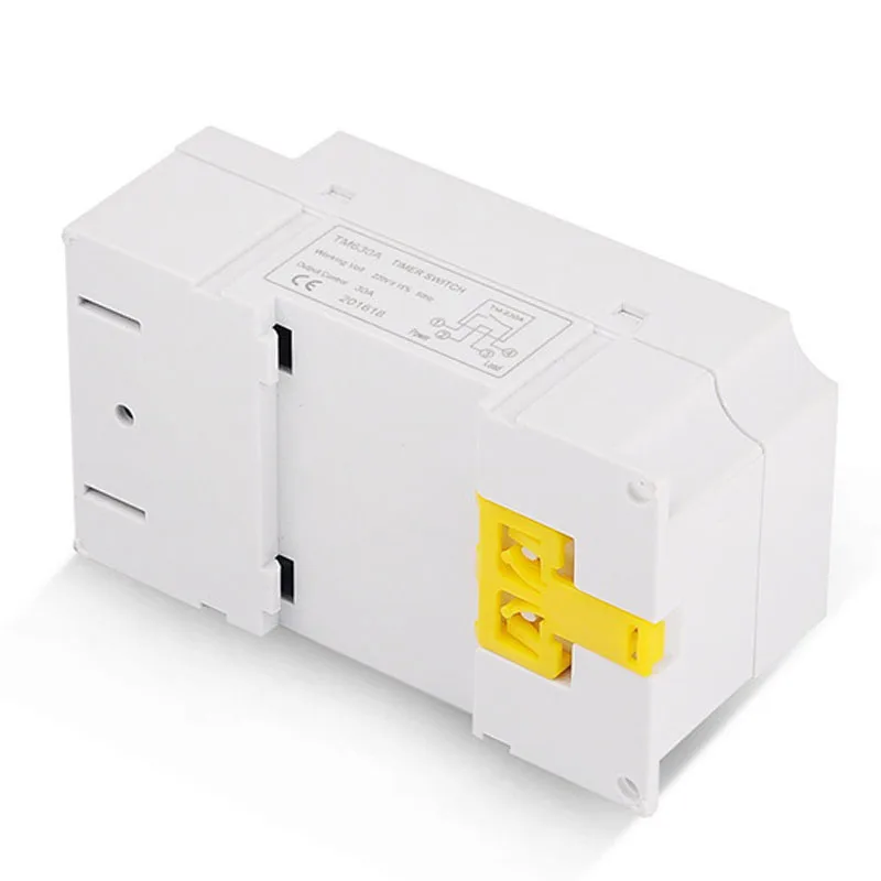 SINOTIMER 12V DC Input 7 Days Programmable 24Hrs MINI TIMER SWITCH Time Relay Output Load High Power 30A-T44C