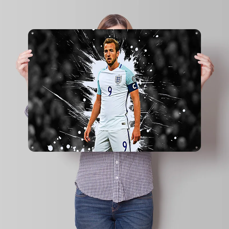 Harry Kane Football Metal Poster Custom Wall Art Retro Vintage Tinplate Signs for Man Cave Room Decoration Home Decor Wand Deko