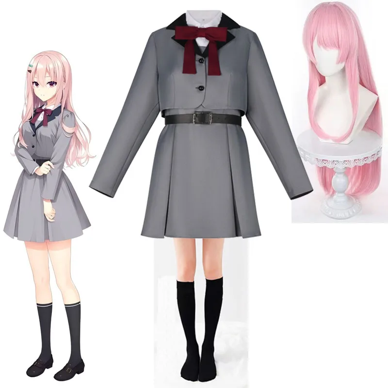 

Игры ADV Harumi Ena Косплей Костюм LimeLight Lemonade Jam женская униформа JK Lemonade Factory Lead Vocalist Косплей Парики