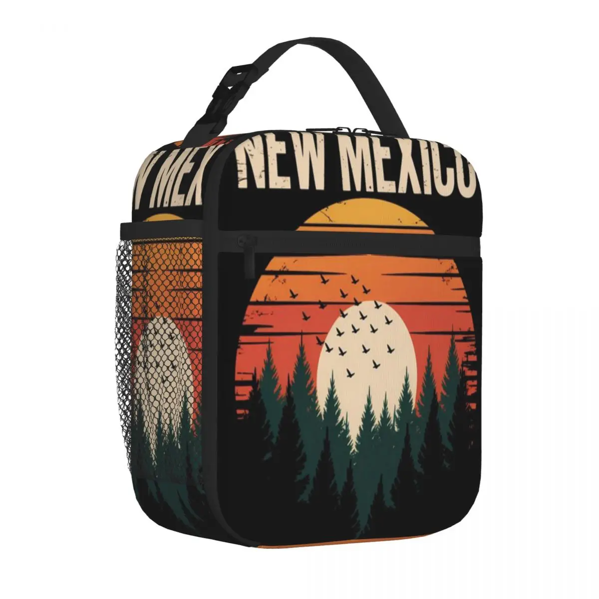 Hot Sale New Mexico 70s 80s Outdoor Cool Matte Finish Shoulder Lunch Bag Field Work Meal Foldable Lunch Bag