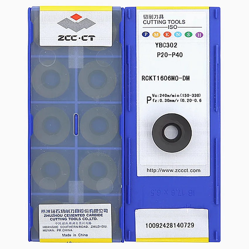 

RCKT1606MO-DM YBC301/RCKT1606MO-DM YBC302/RCKT1606MO-DM YBM251 ZCC.CT RCKT1606MO-DM CNC carbide inserts milling insert 10pcs/box