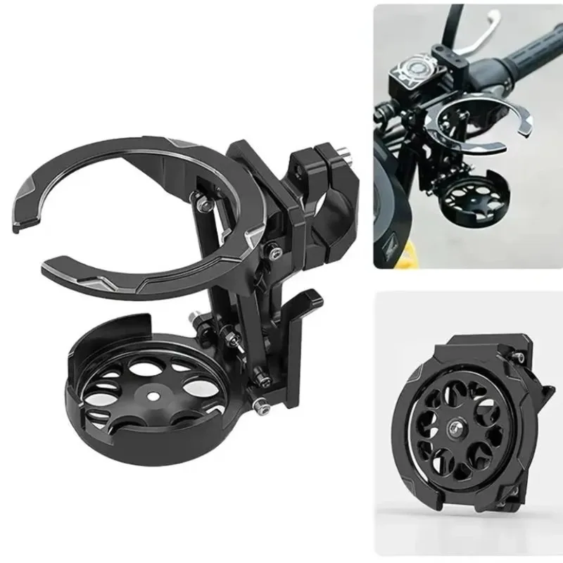 Foldable Motorcycle Cup Holder Handlebar Drink Bracket Universal Water Cup Support Motorbike Riding Accessory