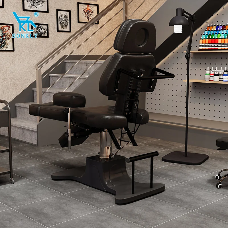 Inkbed Modern Design Adjustable Tattoo Chair Hydraulic Portable Client Chair