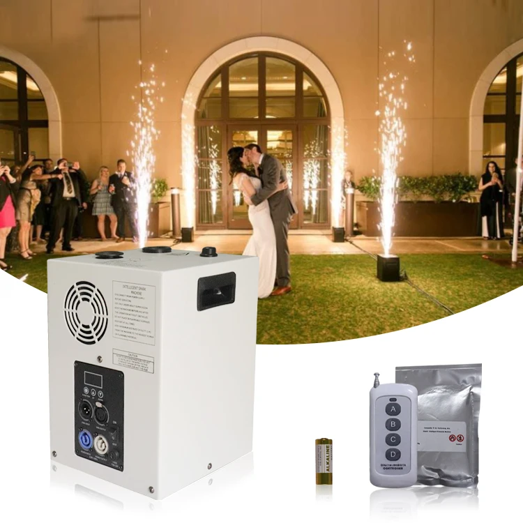 2022 Qixin Cold Fireworks Wireless DMX Control 650W Spark Fountain Machine for Wedding Stage