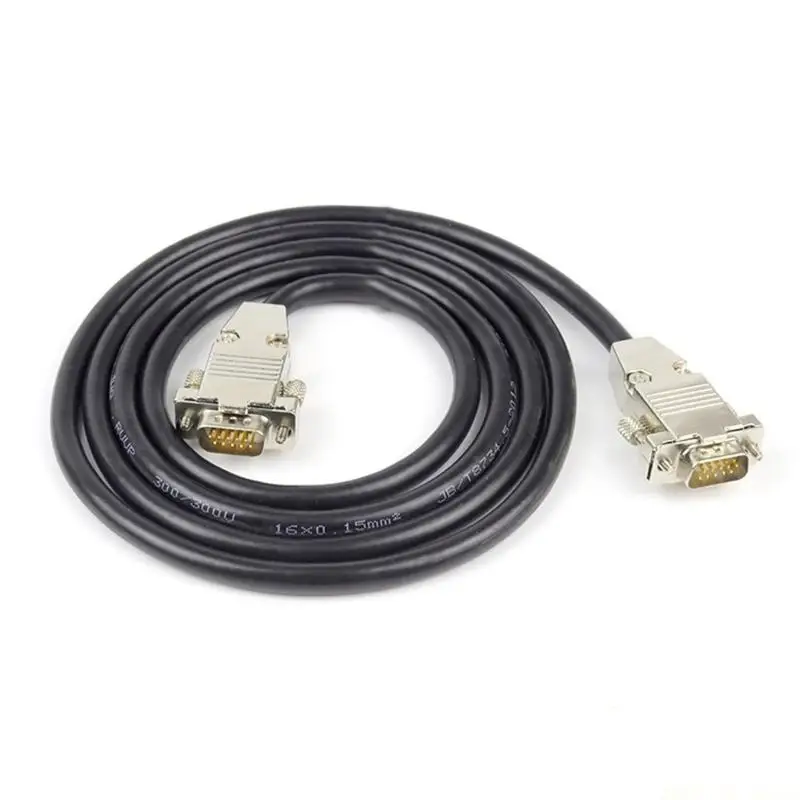 M5TD Heavy Duty VGA Male/Female Cable Coaxialed Conductors 150cm Black For High Bandwidth Displays