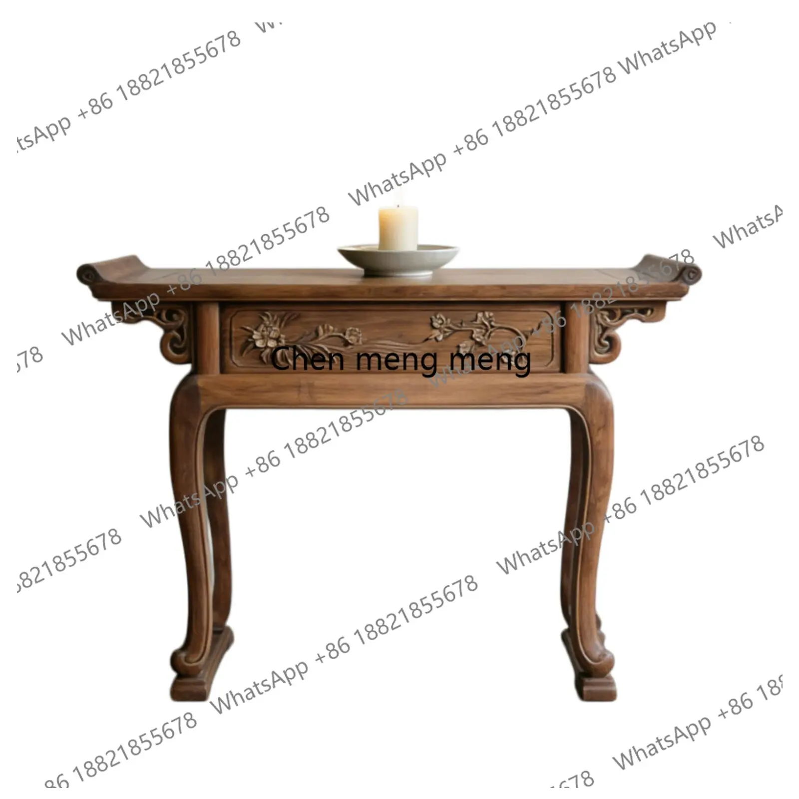 New Chinese-style table, black walnut incense case, Chinese-style, entrance table for table  household solid wood strip number