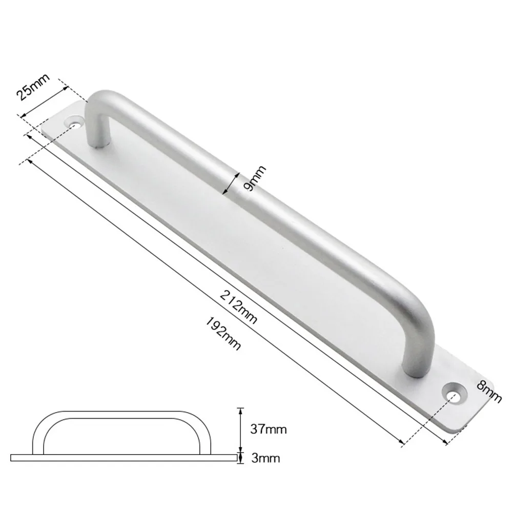 Manija de puerta corredera de aleación de aluminio, tirador de puerta de balcón, cocina, muebles, ventana, armario, perilla de Hardware, 1 unidad