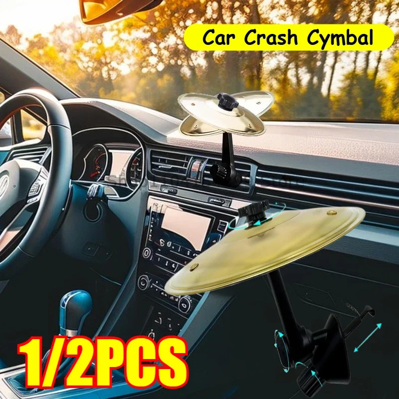 Universal Mini Drum Cymbal Car Vent Decoration Rugged Automotive Interior Accessory Crash Proof Design