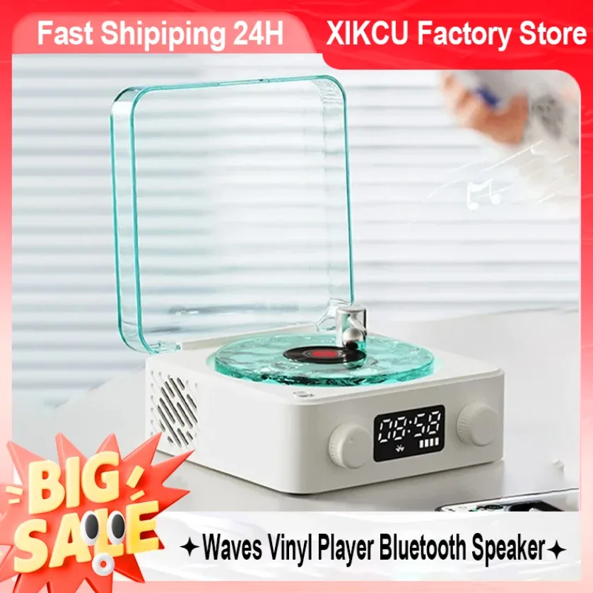 tocadiscos-de-vinilo-waves-con-altavoz-bluetooth-y-ruido-blanco-altavoz-retro-con-forma-de-vitrola-ayuda-para-dormir-con-luz-rgb