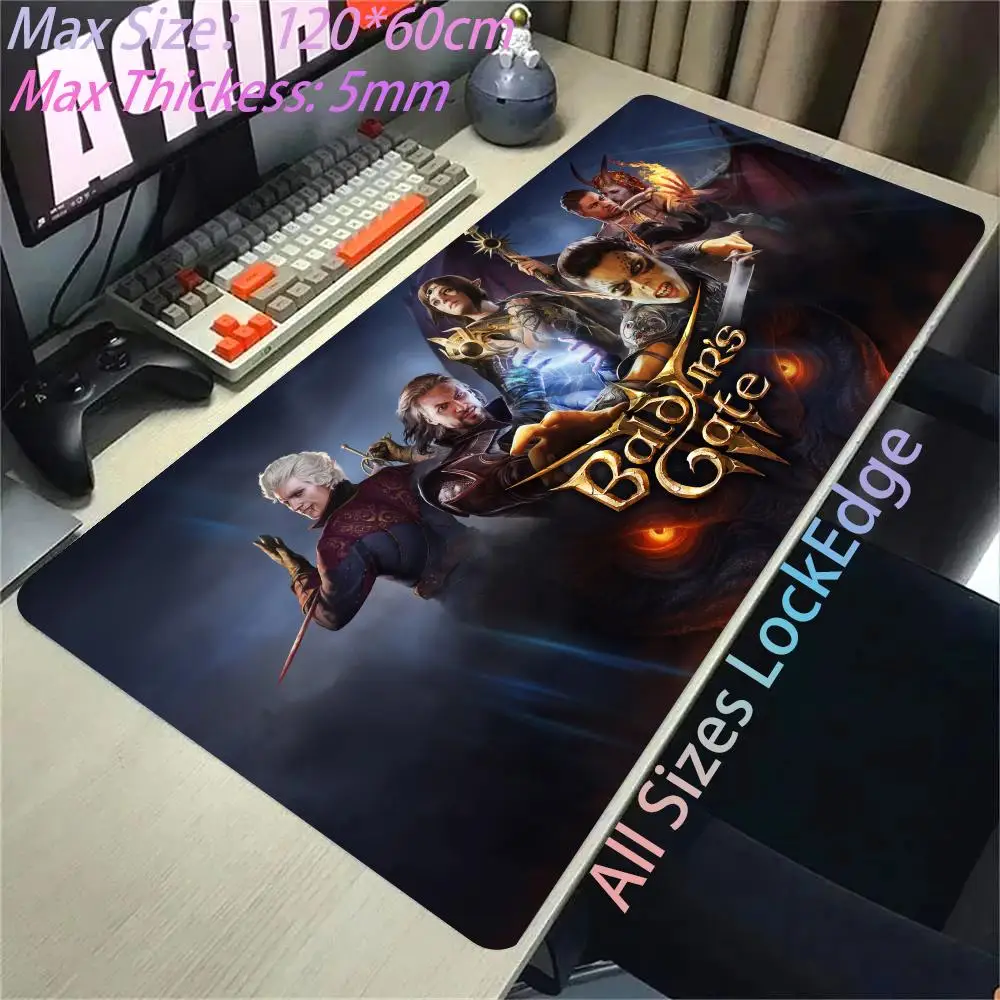 

Game Desk Mats Baldurs Gate 3 Mousepad Rubber Mouse Pad Gaming Accessory Gamer XXL Carpets Computer Locking Edge Keyboard Mats