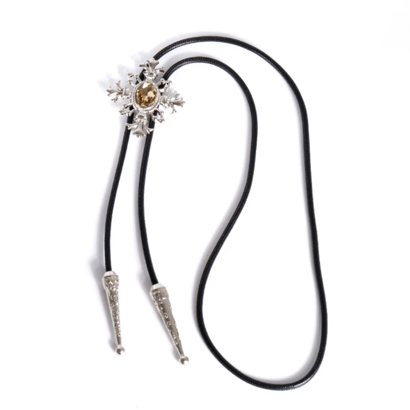 Alloy Buckle Decor Bolo Tie for Men Women Bridegroom Wedding Necklace Dropship