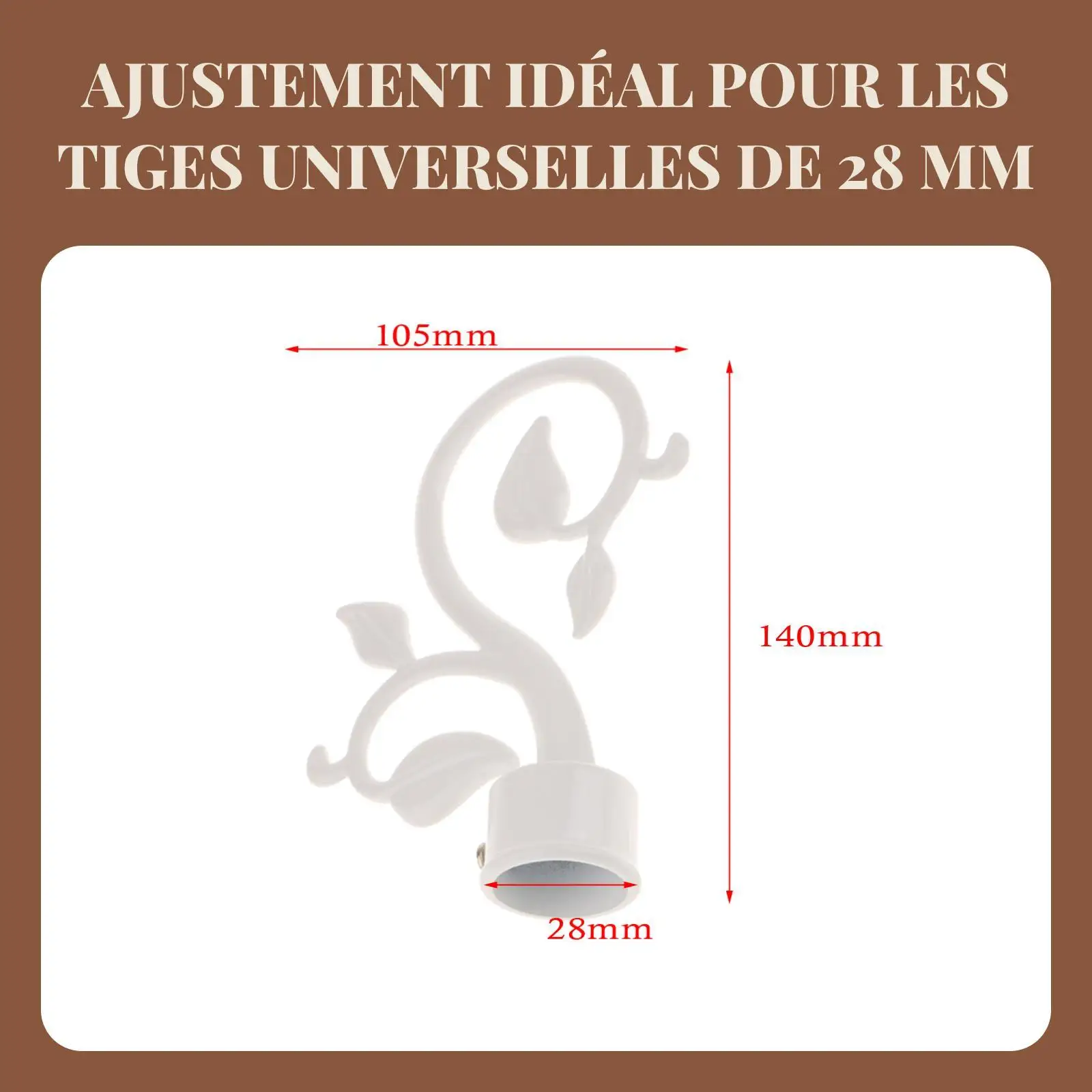 Curtain Rod Ends Iron Material Twist Type Decorative End Cap Accessories for Window Home Styling