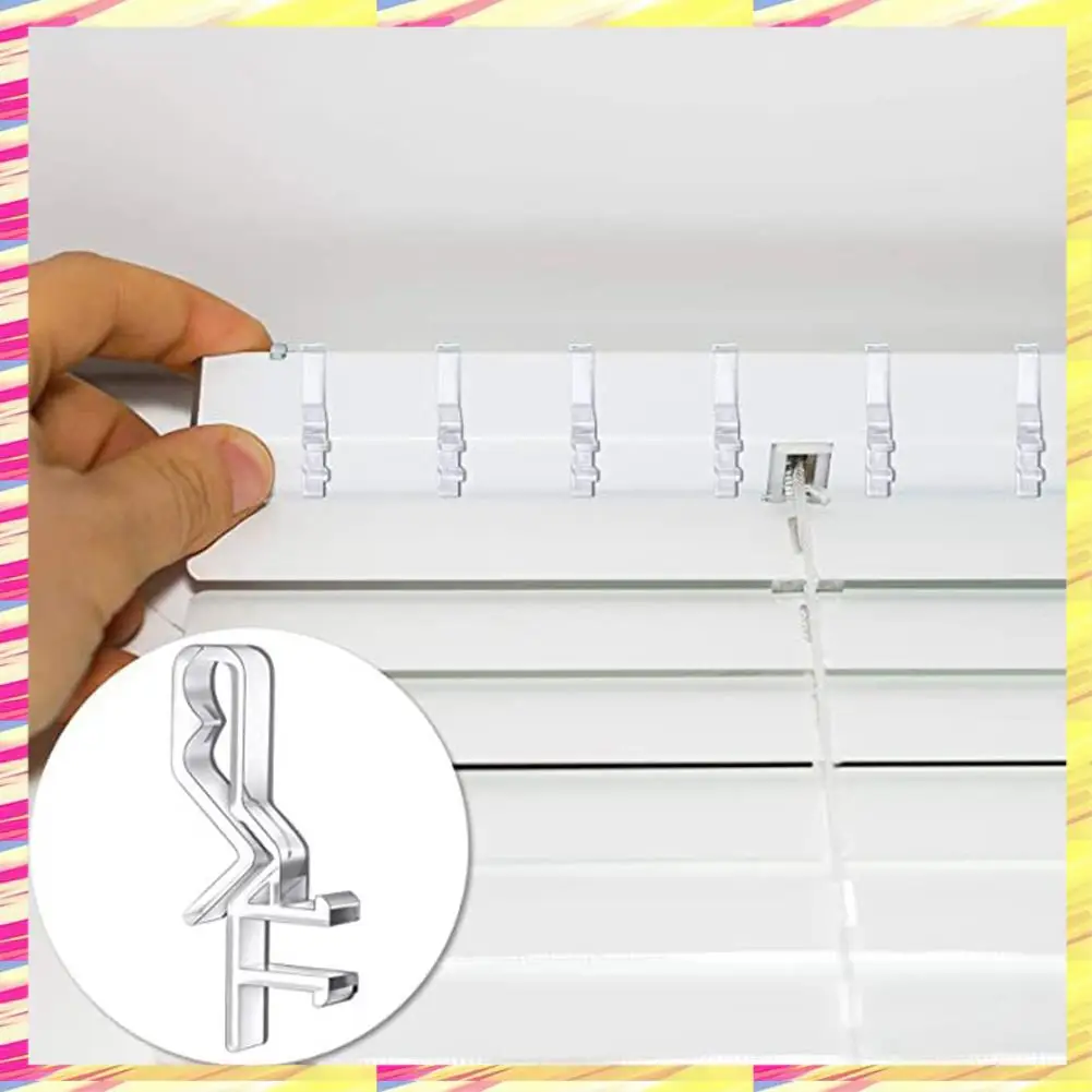 

ABJJ 1-7/8 Inch Clear Plastic Valance Clips Clear Channel Valance Clips For The Valance With A Groove In The Back ( 24Pcs )