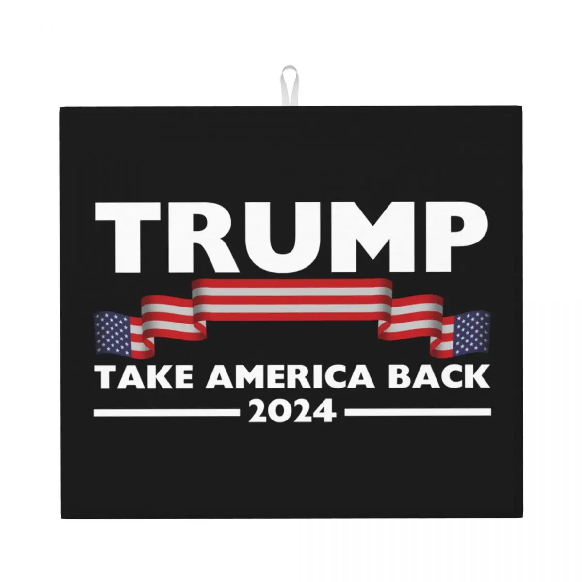 Trump 2024 US America Back USA Dish Drying Pad Custom Absorbent Microfiber Fast Dry Drainer Mats