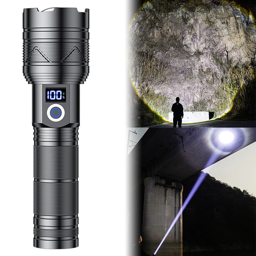 

20W LED Strong Light Flashlight 1000LM USB Rechargeable Long Range LEP Flashlight 26650 5000mah Battery for Camping Emergencies