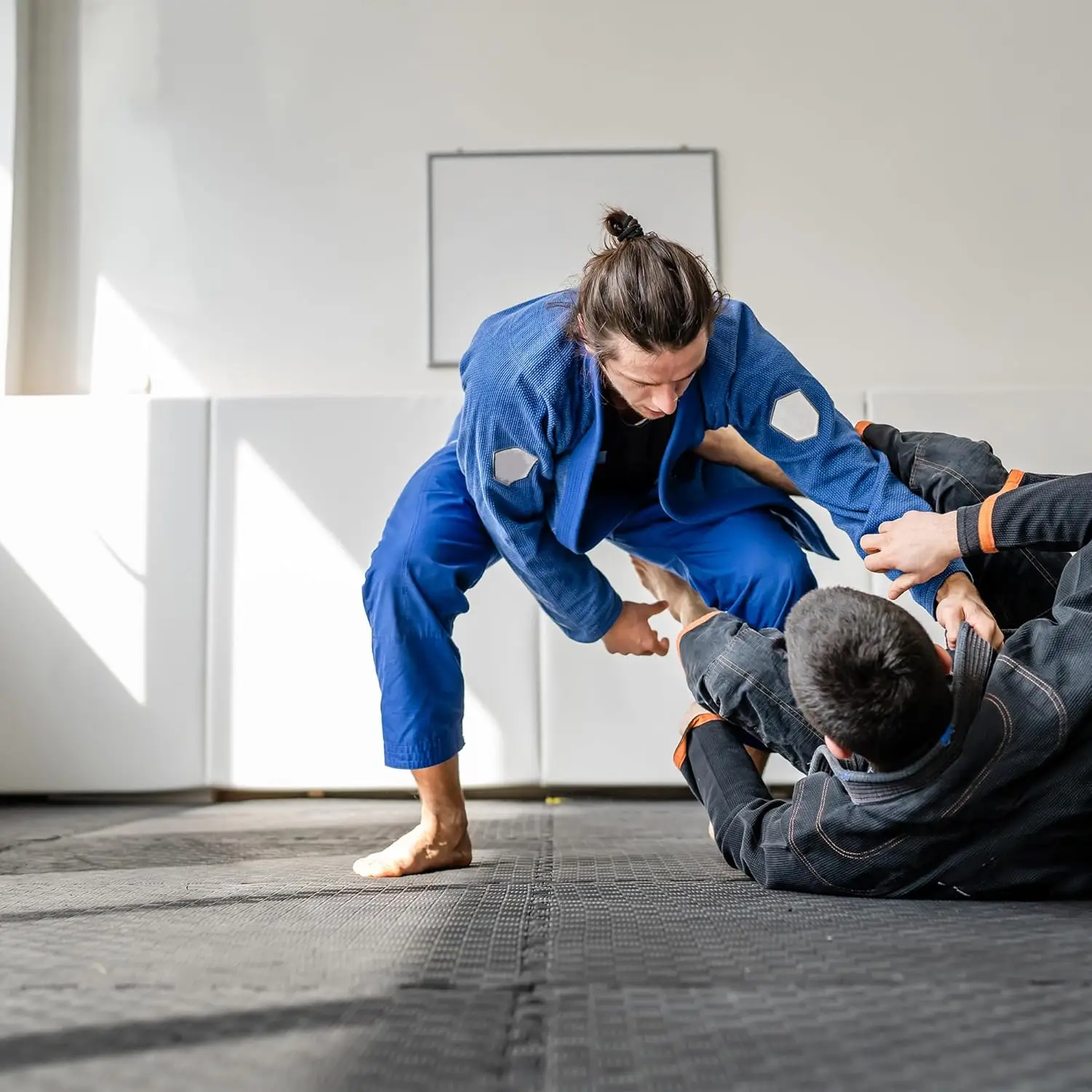 Puzzle Exercise Mat com EVA Foam, Interlocking Tiles para MMA Exercício, Ginástica e Home Gym, Piso Protetor, 1, 2 "Thick