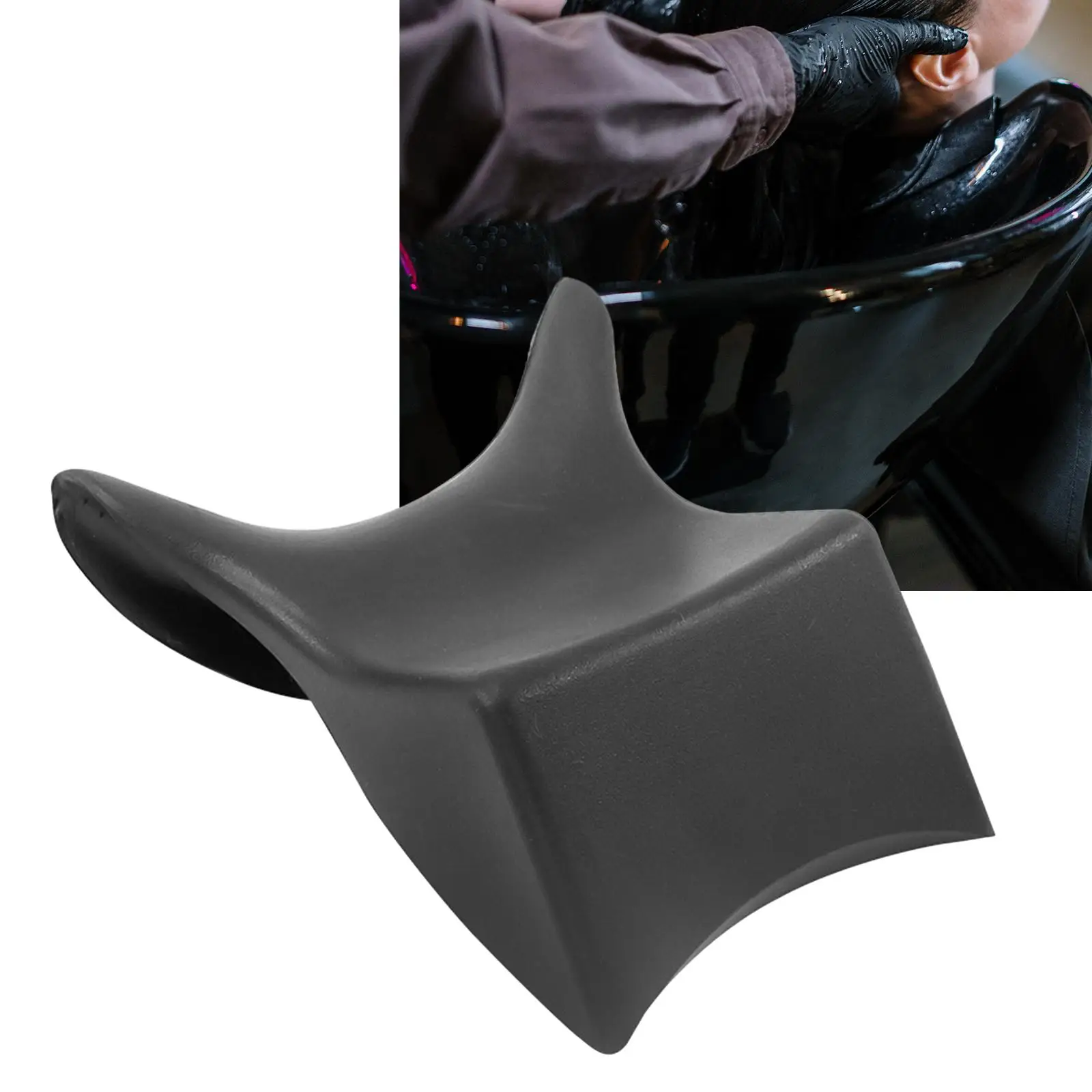 Cuenco de champú, almohada para el cuello, cojín para descanso del cuello de salón, cuenco de champú, pinza de cuero PU, lavabo de salón, almohada para lavabo de pelo