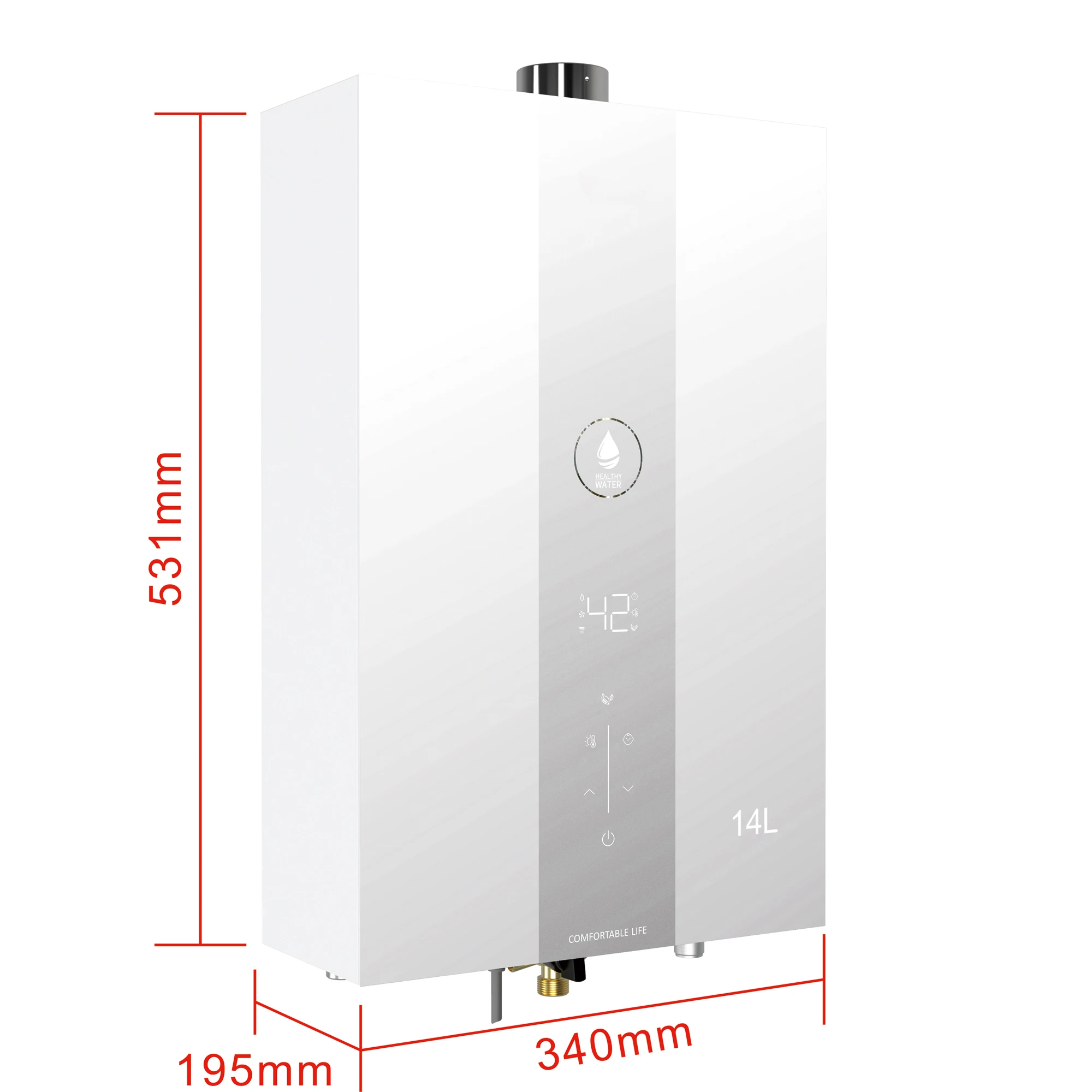 High Quality Wholesale Cheap Easy to Operate, Fully Automatic Gas Water Heater with Large Hot Water Output, Tankless Gas Geyser
