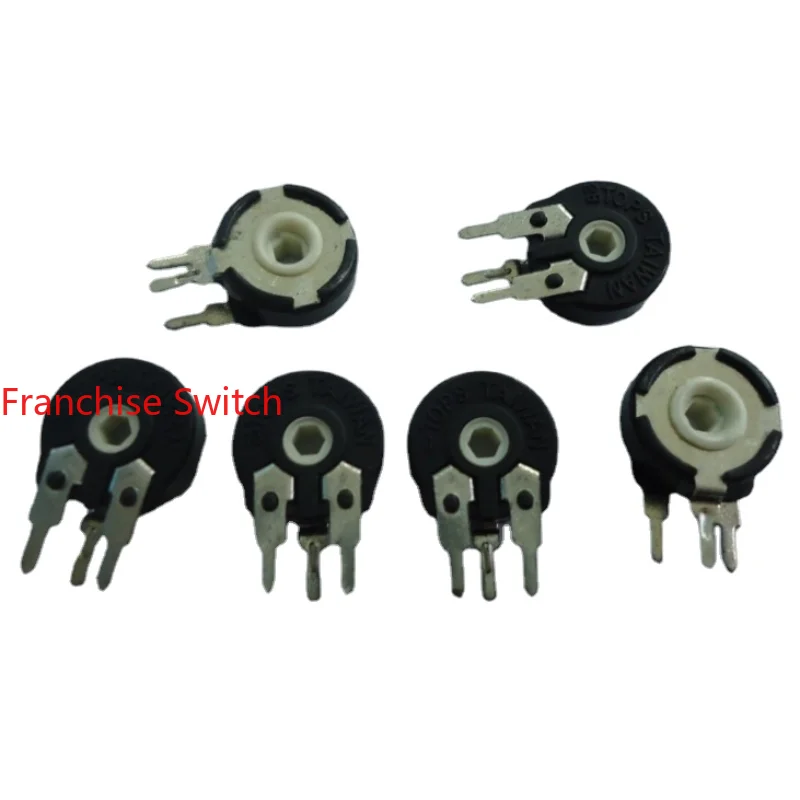 

10PCS Adjustable Potentiometer PT10-50K Vertical Hex Hole Resistance