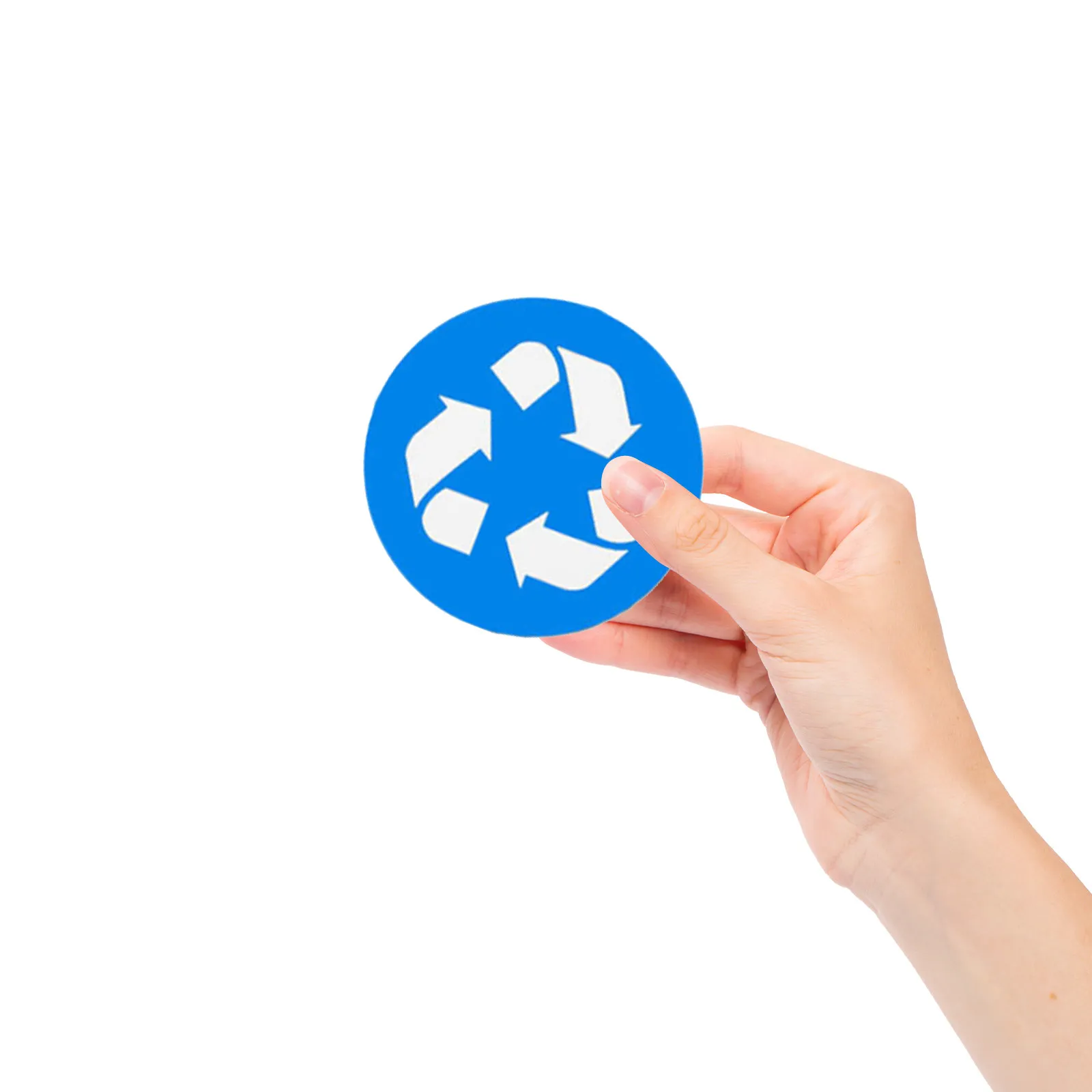 24Pcs Trash Bin Recycling Stickers Weatherproof Vinyl Garbage Labels Bright Clear Recycle Symbol Decals for Office School Waste